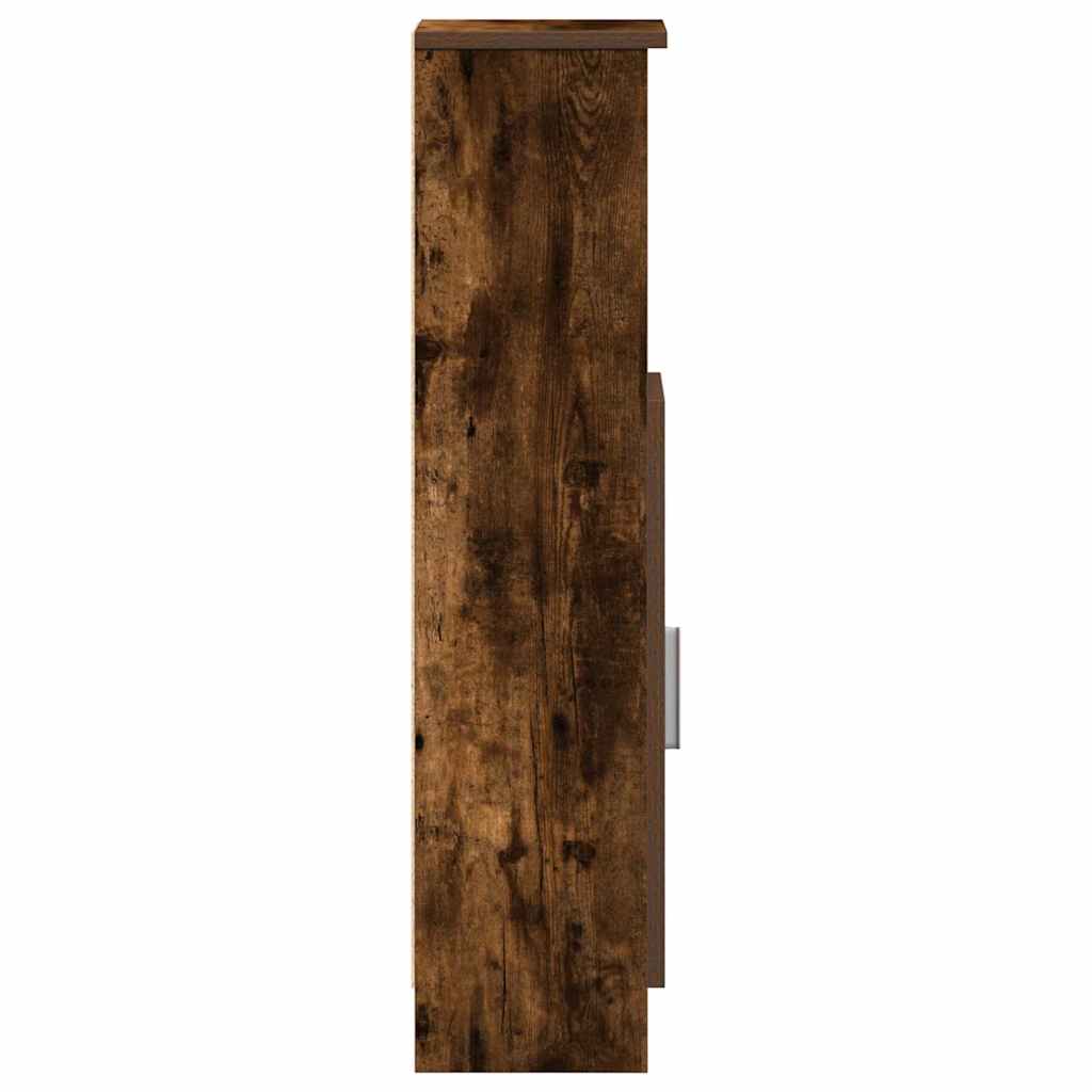 Mobile da Bagno con Portarotolo Rovere Fumo 20,5x22x90 cm | homemem39