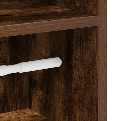 Mobile da Bagno con Portarotolo Rovere Fumo 20,5x22x90 cm | homemem39