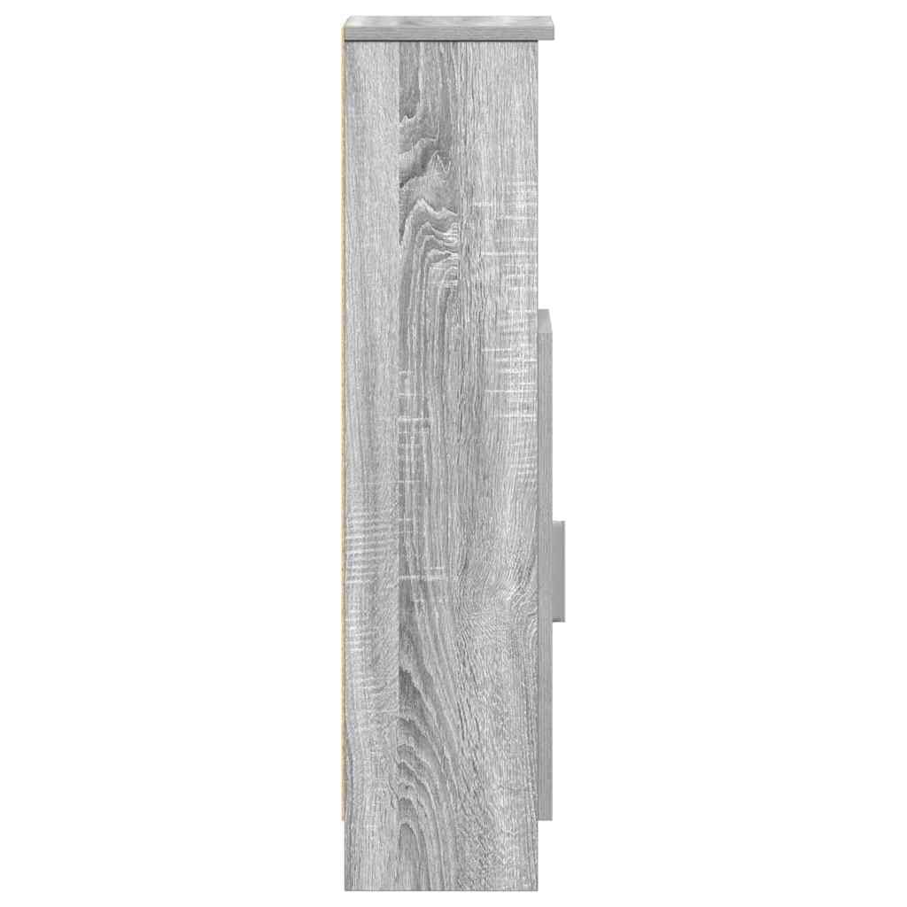 Mobile da Bagno con Portarotolo Grigio Sonoma 20,5x22x90 cm | homemem39