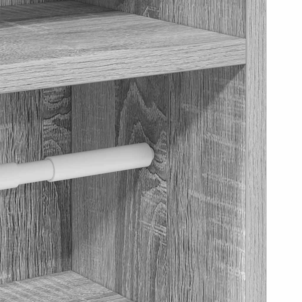 Mobile da Bagno con Portarotolo Grigio Sonoma 20,5x22x90 cm | homemem39