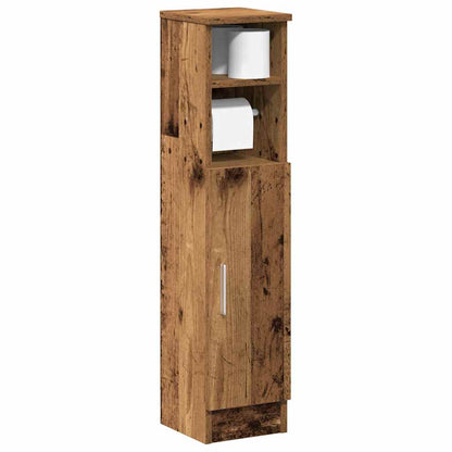 Mobile da Bagno con Portarotolo Legno Antico 20,5x22x90 cm | homemem39