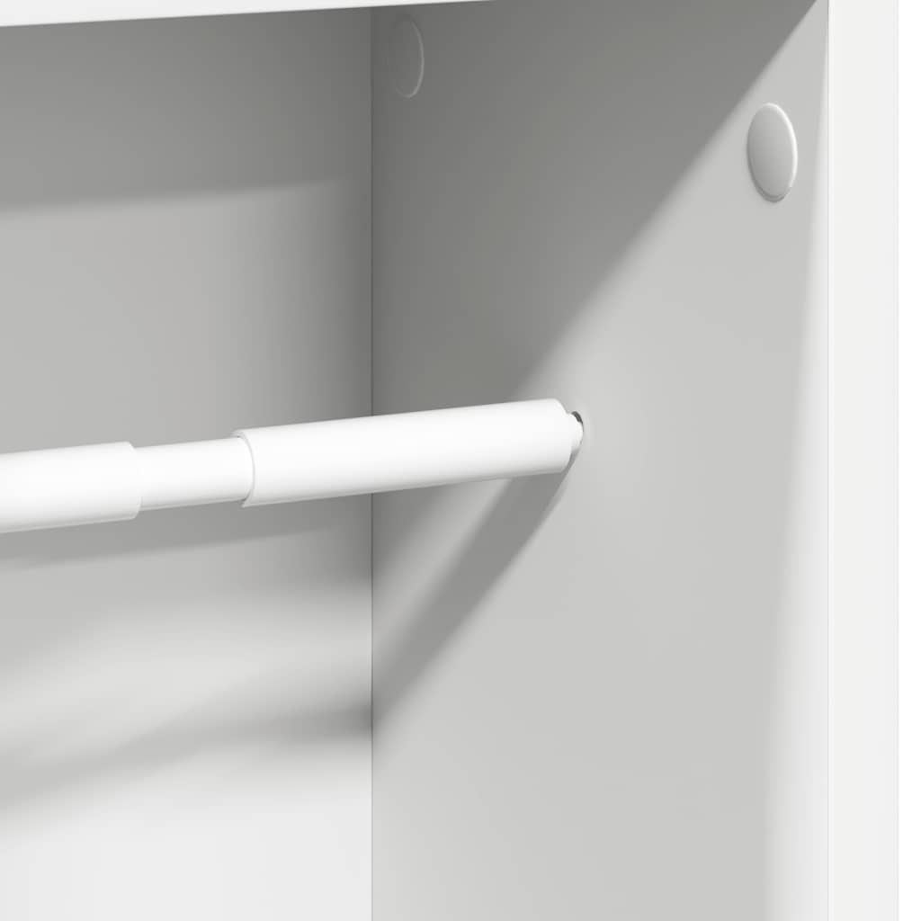 Mobile da Bagno con Portarotolo Bianco 20,5x20x90 cm | homemem39