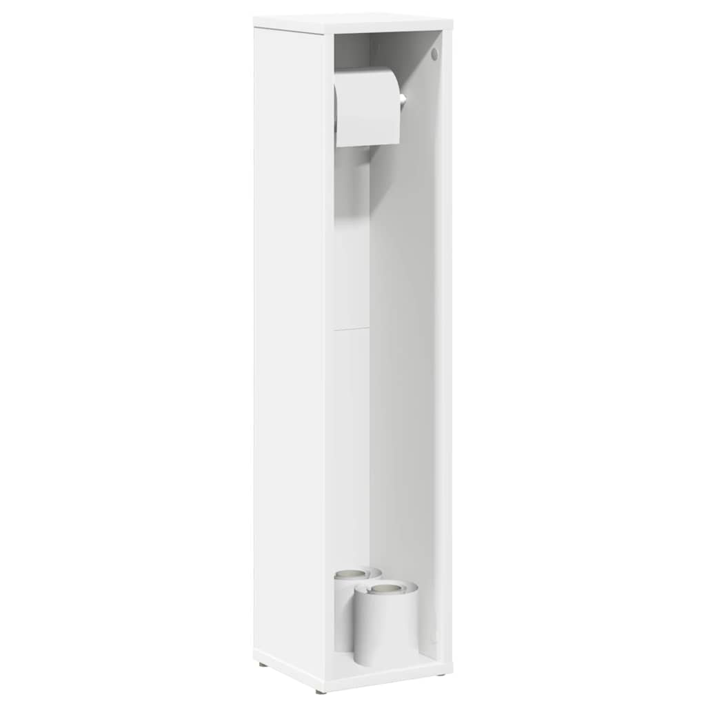Mobile da Bagno con Portarotolo Bianco 20,5x20x90 cm | homemem39