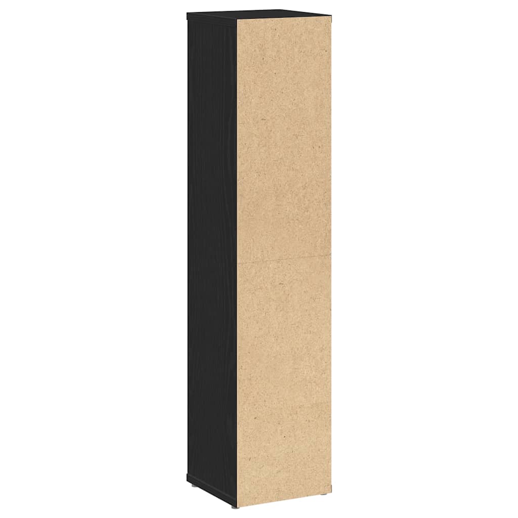 Mobile da Bagno con Portarotolo Nero 20,5x20x90 cm | homemem39
