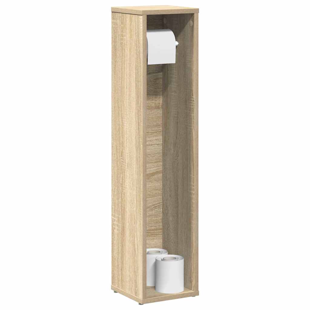 Mobile da Bagno con Portarotolo Rovere Sonoma 20,5x20x90 cm | homemem39