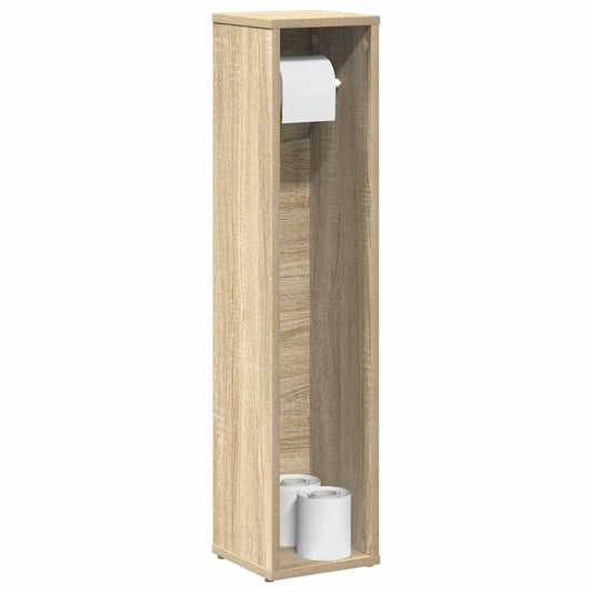 Mobile da Bagno con Portarotolo Rovere Sonoma 20,5x20x90 cm | homemem39