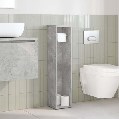 Mobiletto da bagno con portarotolo Grigio cemento 20,5x20x90 cm | homemem39
