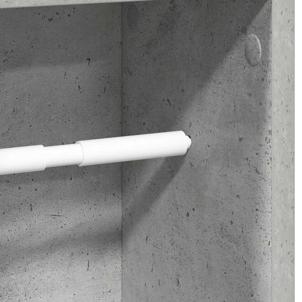 Mobiletto da bagno con portarotolo Grigio cemento 20,5x20x90 cm | homemem39