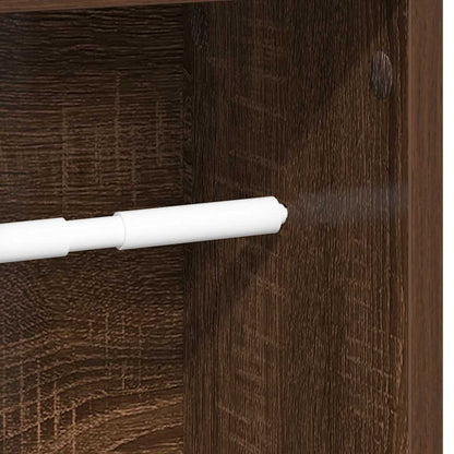 Mobiletto da bagno con portarotolo rovere Marrone 20,5x20x90 cm | homemem39
