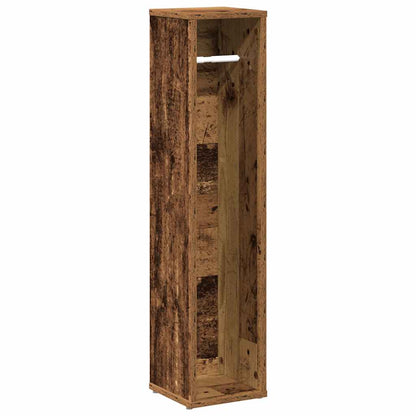 Mobiletto da bagno con portarotolo Legno Antico 20,5x20x90 cm | homemem39