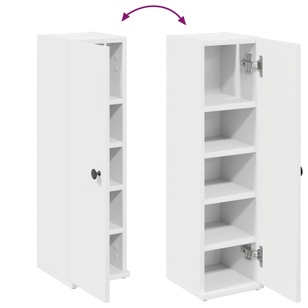Mobile da Bagno con Portarotolo Bianco 20,5x22x72 cm | homemem39