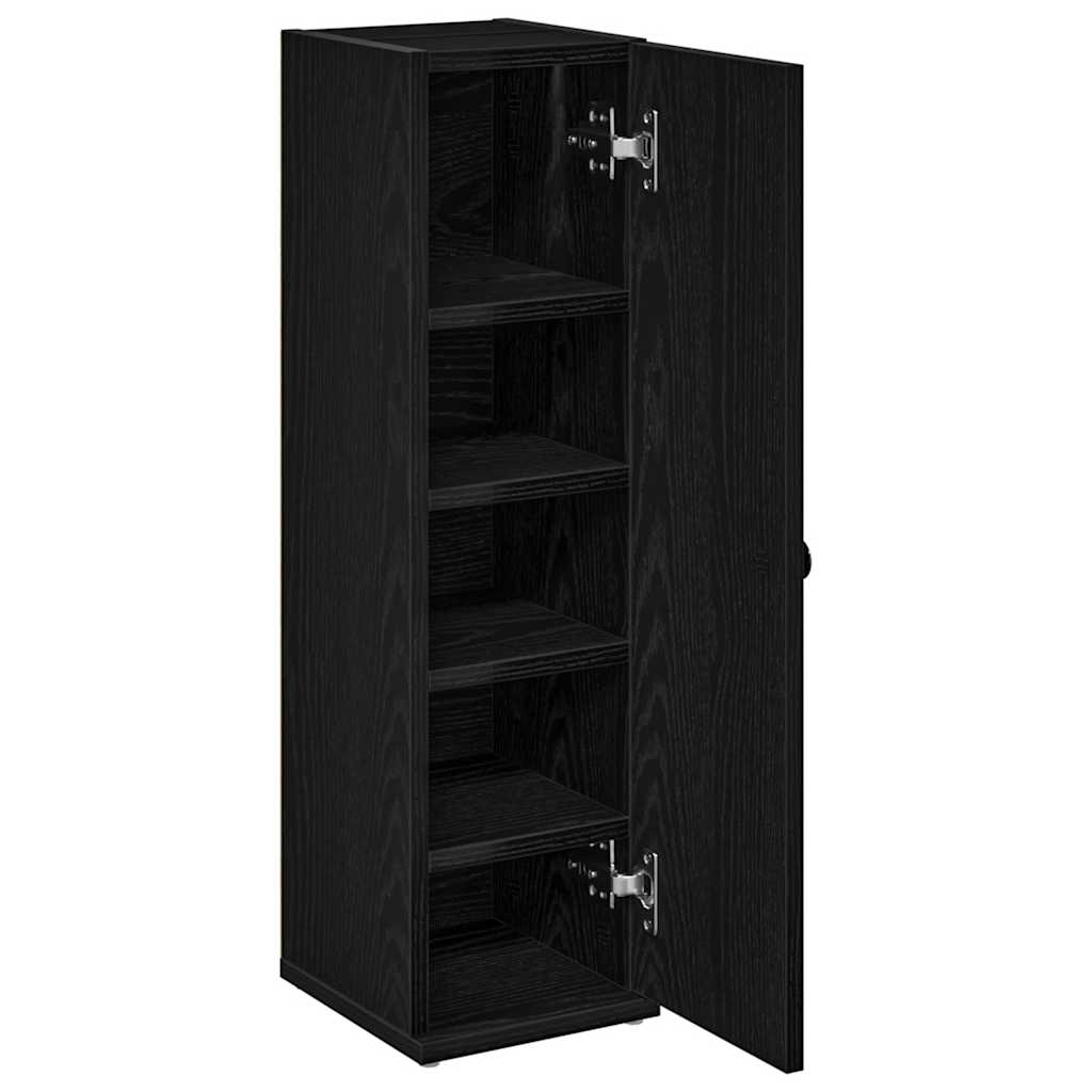 Mobile da Bagno con Portarotolo Nero 20,5x22x72 cm | homemem39