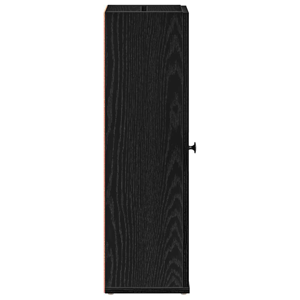 Mobile da Bagno con Portarotolo Nero 20,5x22x72 cm | homemem39