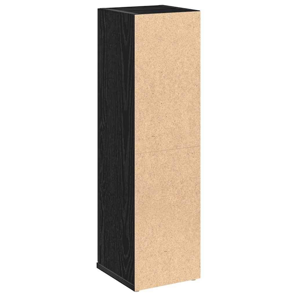 Mobile da Bagno con Portarotolo Nero 20,5x22x72 cm | homemem39