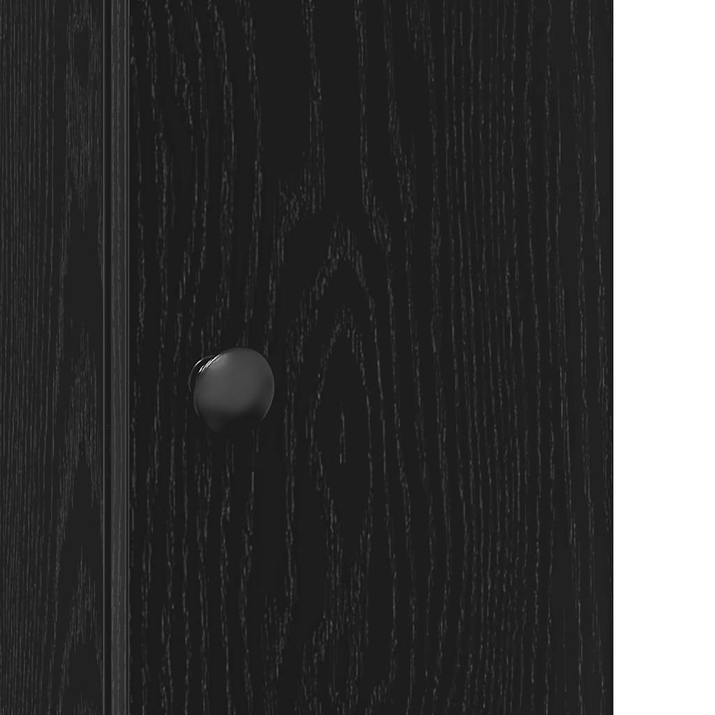 Mobile da Bagno con Portarotolo Nero 20,5x22x72 cm | homemem39