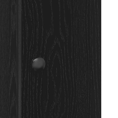 Mobile da Bagno con Portarotolo Nero 20,5x22x72 cm | homemem39