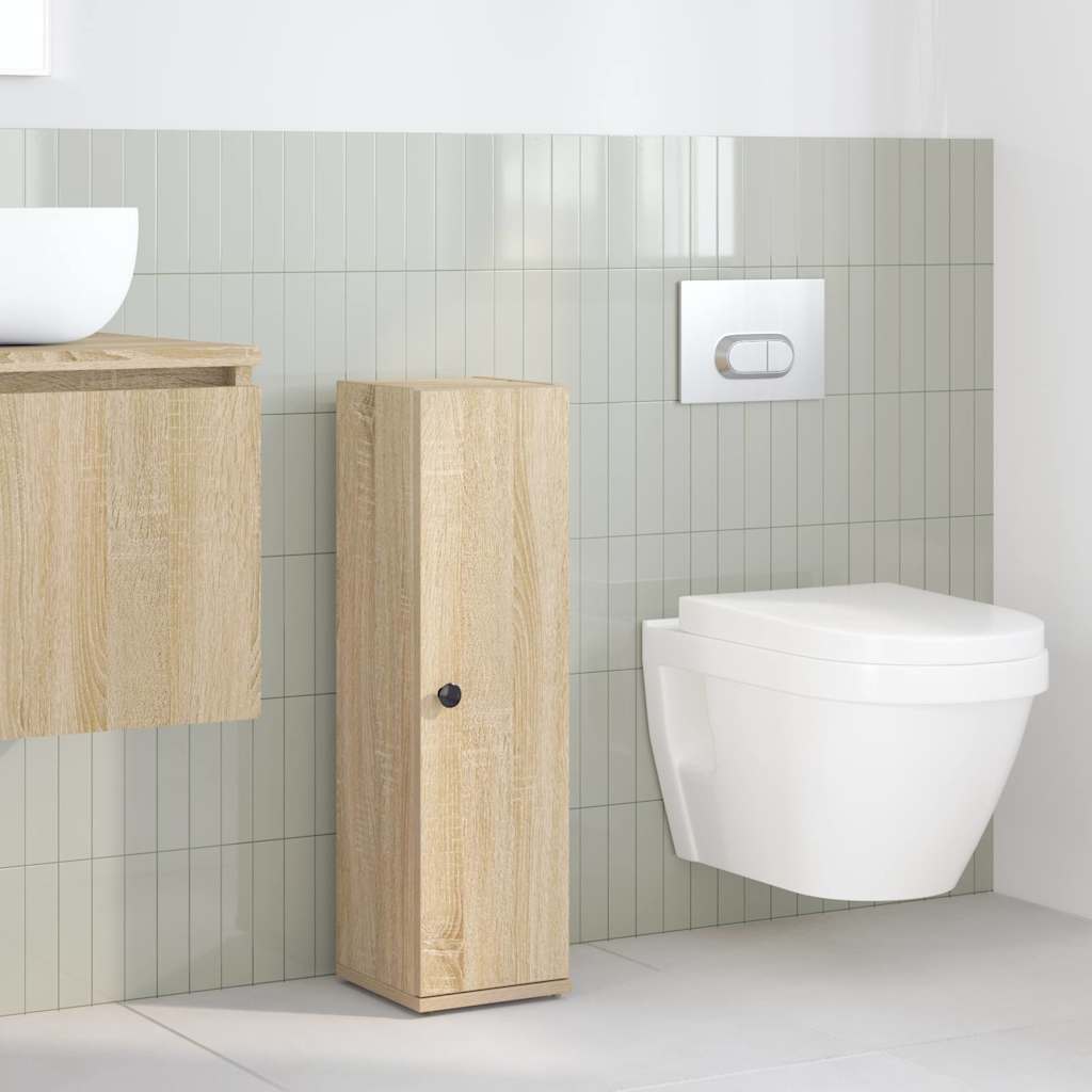 Mobile da Bagno con Portarotolo Rovere Sonoma 20,5x22x72 cm | homemem39