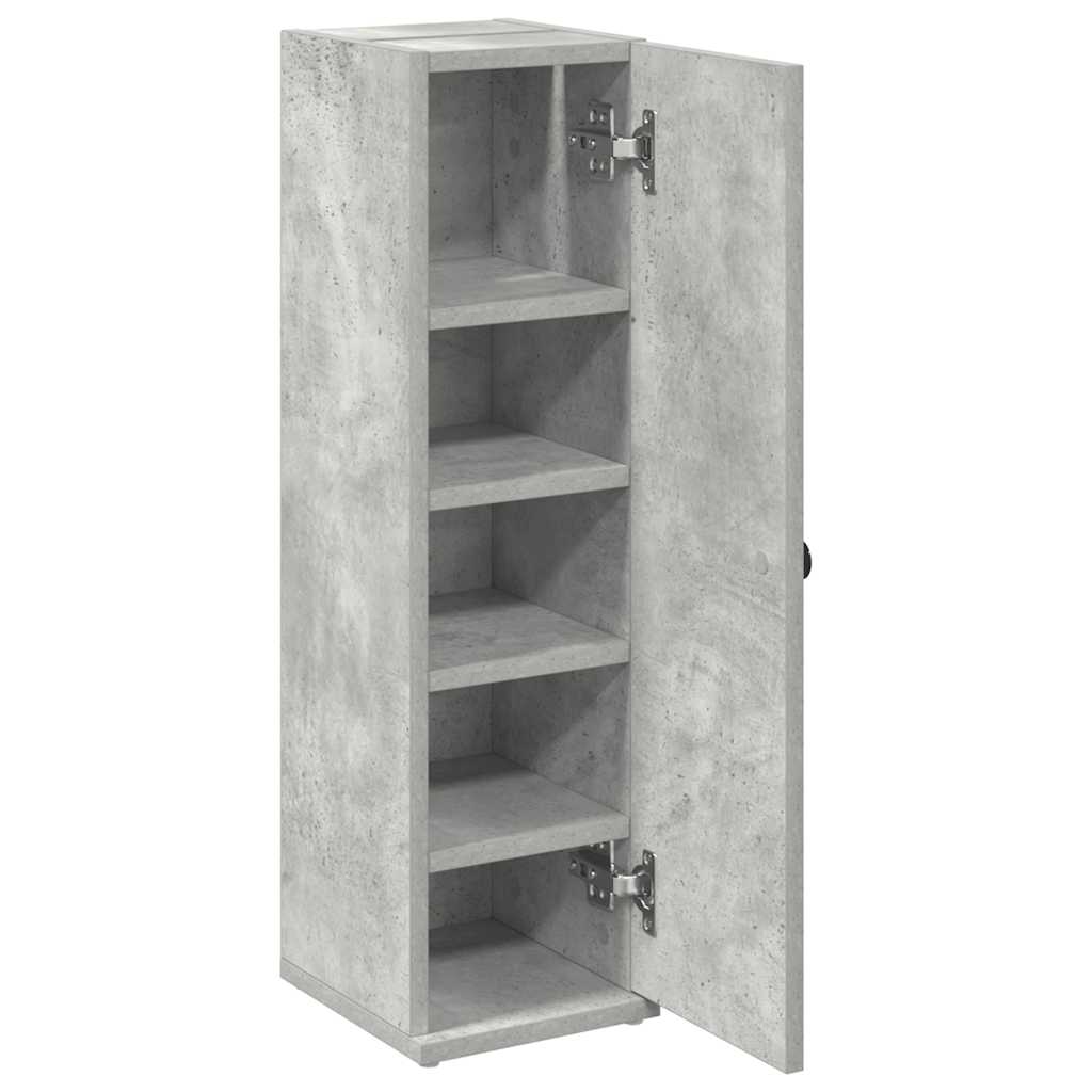 Mobile da Bagno con Portarotolo Grigio Cemento 20,5x22x72 cm | homemem39