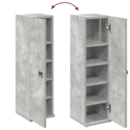 Mobile da Bagno con Portarotolo Grigio Cemento 20,5x22x72 cm | homemem39