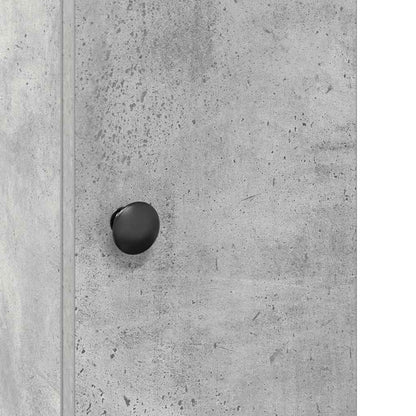 Mobile da Bagno con Portarotolo Grigio Cemento 20,5x22x72 cm | homemem39