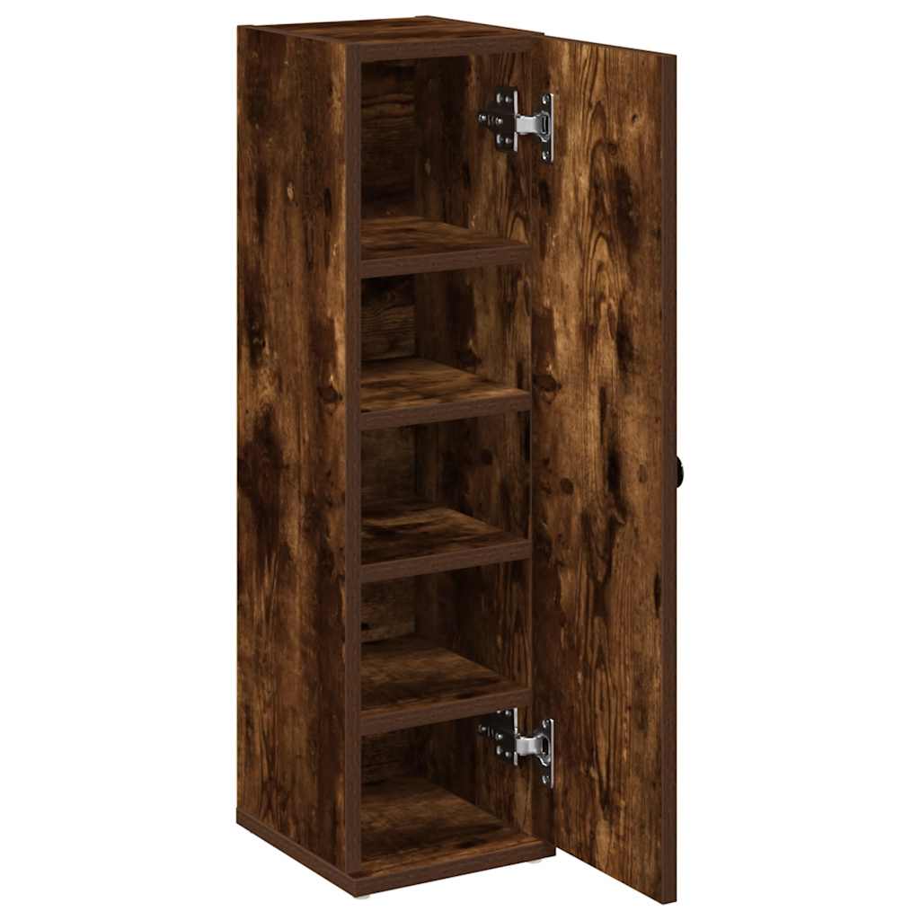 Mobile da Bagno con Portarotolo Rovere Fumo 20,5x22x72 cm | homemem39