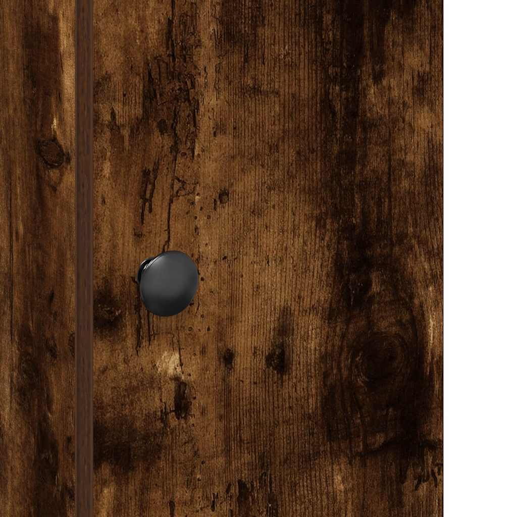 Mobile da Bagno con Portarotolo Rovere Fumo 20,5x22x72 cm | homemem39