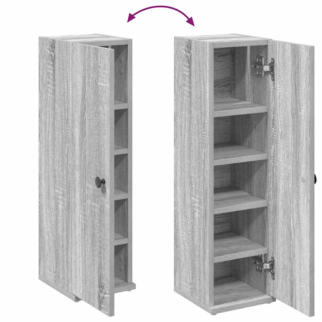 Mobile da Bagno con Portarotolo Grigio Sonoma 20,5x22x72 cm | homemem39