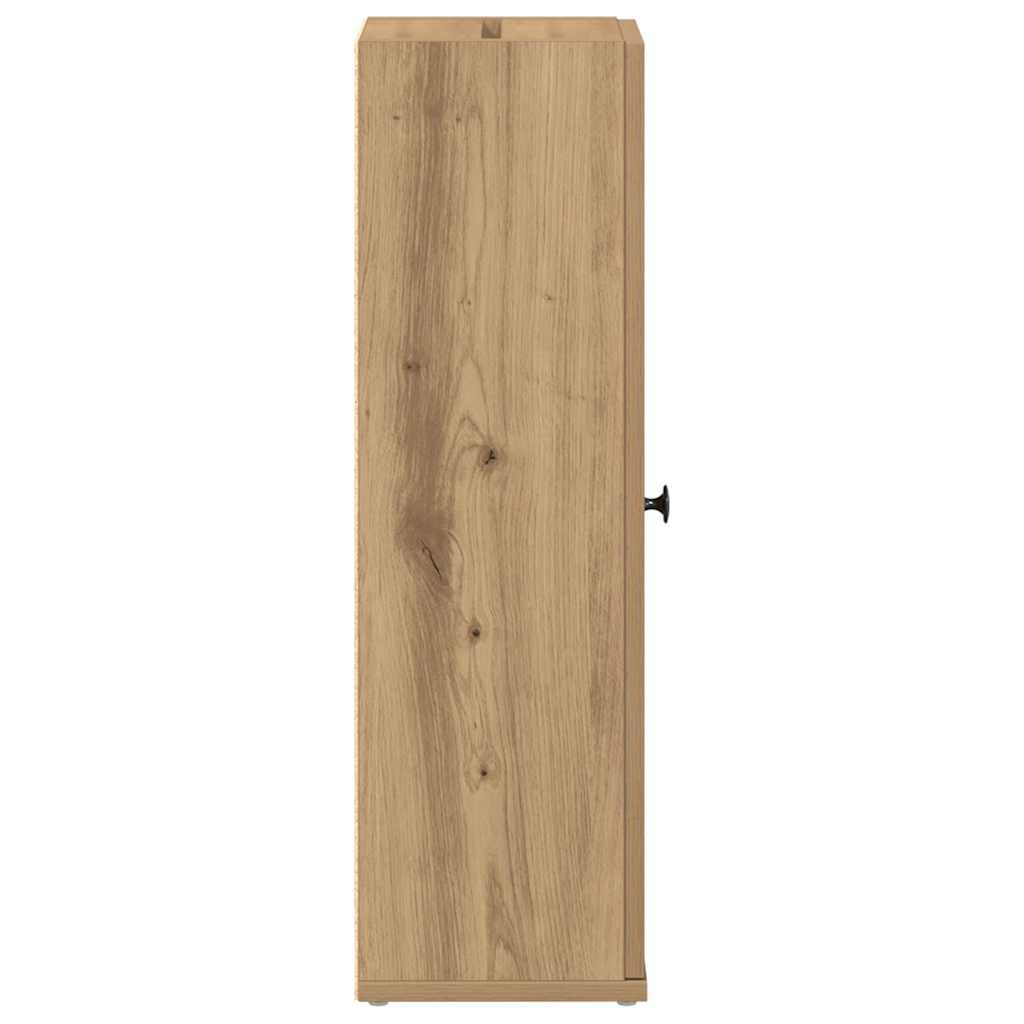Mobile da Bagno con Portarotolo Rovere Artigianale 20,5x22x72cm | homemem39