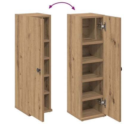 Mobile da Bagno con Portarotolo Rovere Artigianale 20,5x22x72cm | homemem39