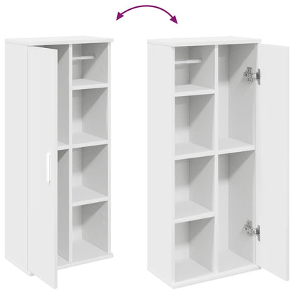 Mobile da Bagno con Portarotolo Bianco 39x22x90 cm | homemem39