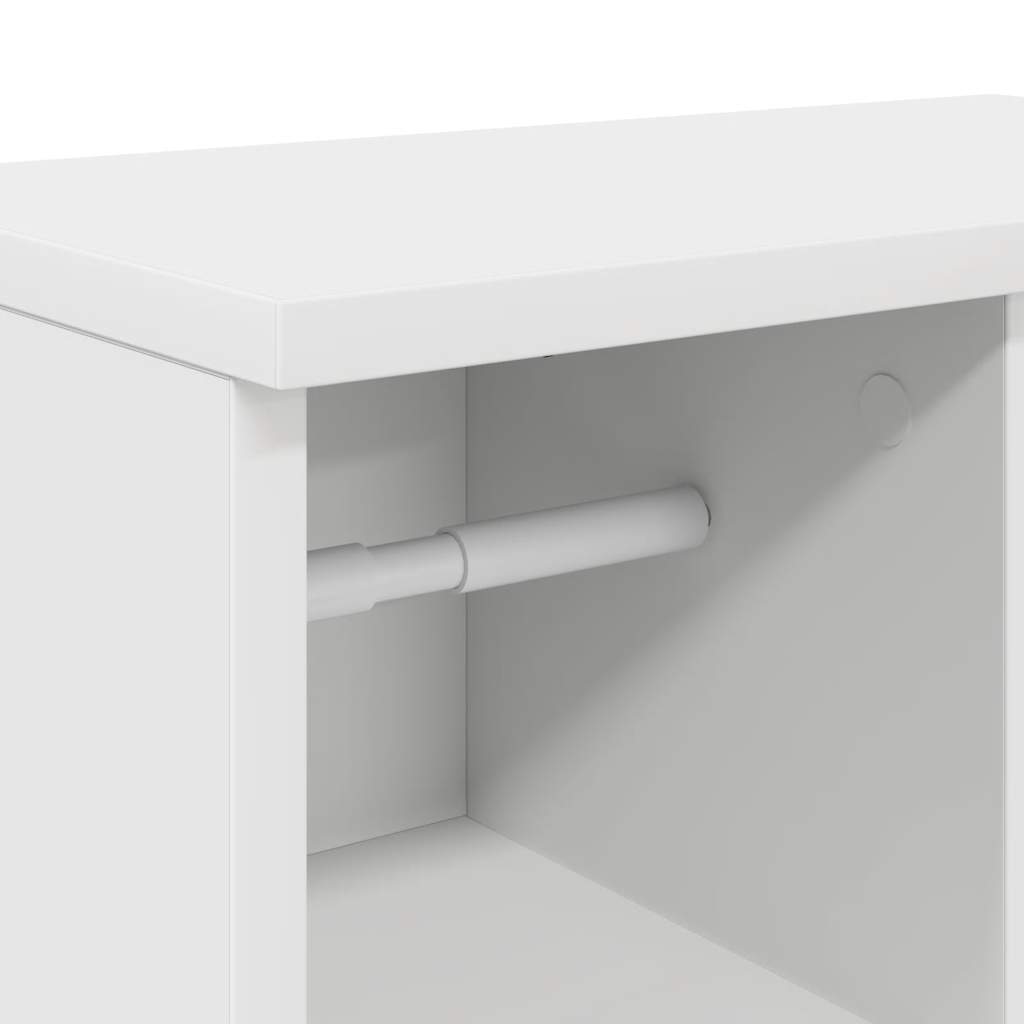 Mobile da Bagno con Portarotolo Bianco 39x22x90 cm | homemem39