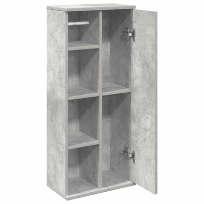 Mobile da Bagno con Portarotolo Grigio Cemento 39x22x90 cm | homemem39
