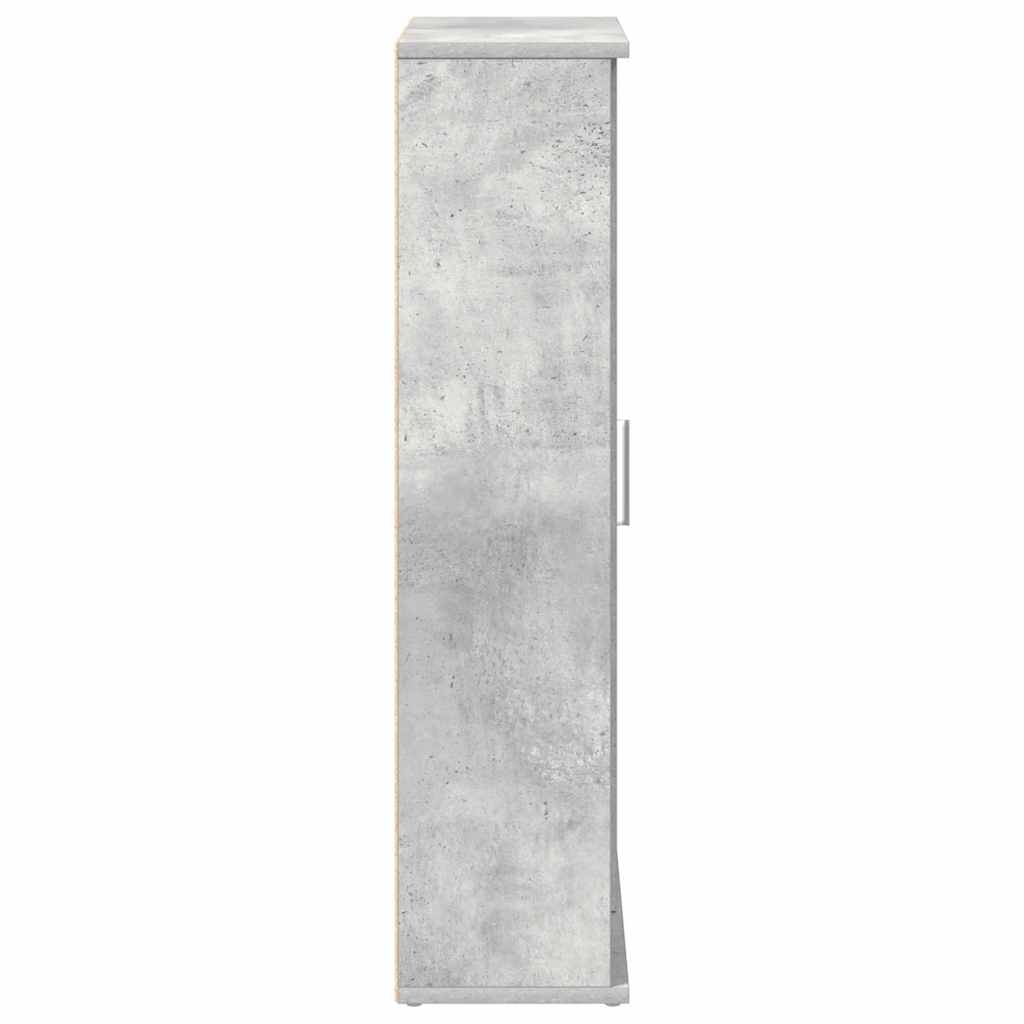 Mobile da Bagno con Portarotolo Grigio Cemento 39x22x90 cm | homemem39