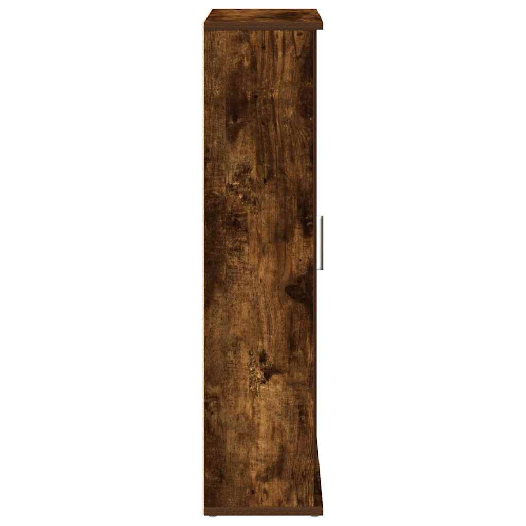 Mobile da Bagno con Portarotolo Rovere Fumo 39x22x90 cm | homemem39