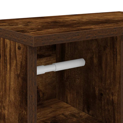 Mobile da Bagno con Portarotolo Rovere Fumo 39x22x90 cm | homemem39