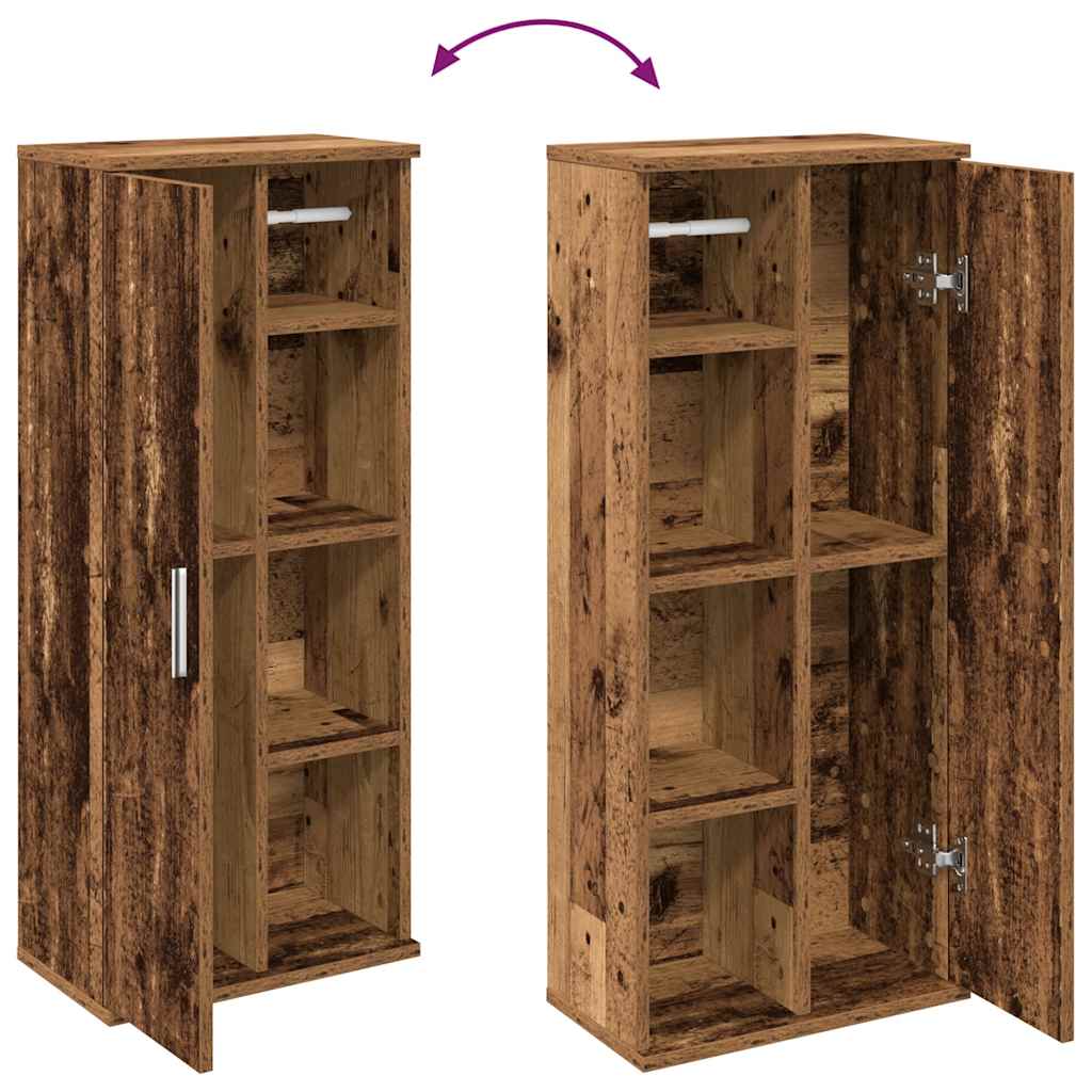 Mobile da Bagno con Portarotolo Legno Antico 39x22x90 cm | homemem39