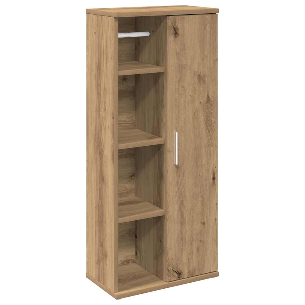 Mobile da Bagno con Portarotolo Rovere Artigianale 39x22x90 cm | homemem39