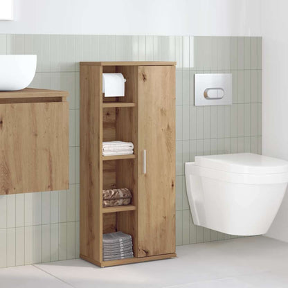 Mobile da Bagno con Portarotolo Rovere Artigianale 39x22x90 cm | homemem39