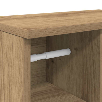Mobile da Bagno con Portarotolo Rovere Artigianale 39x22x90 cm | homemem39