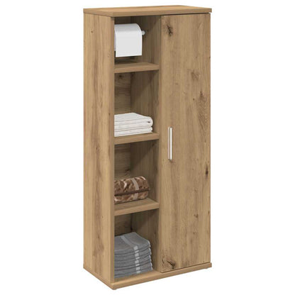 Mobile da Bagno con Portarotolo Rovere Artigianale 39x22x90 cm | homemem39