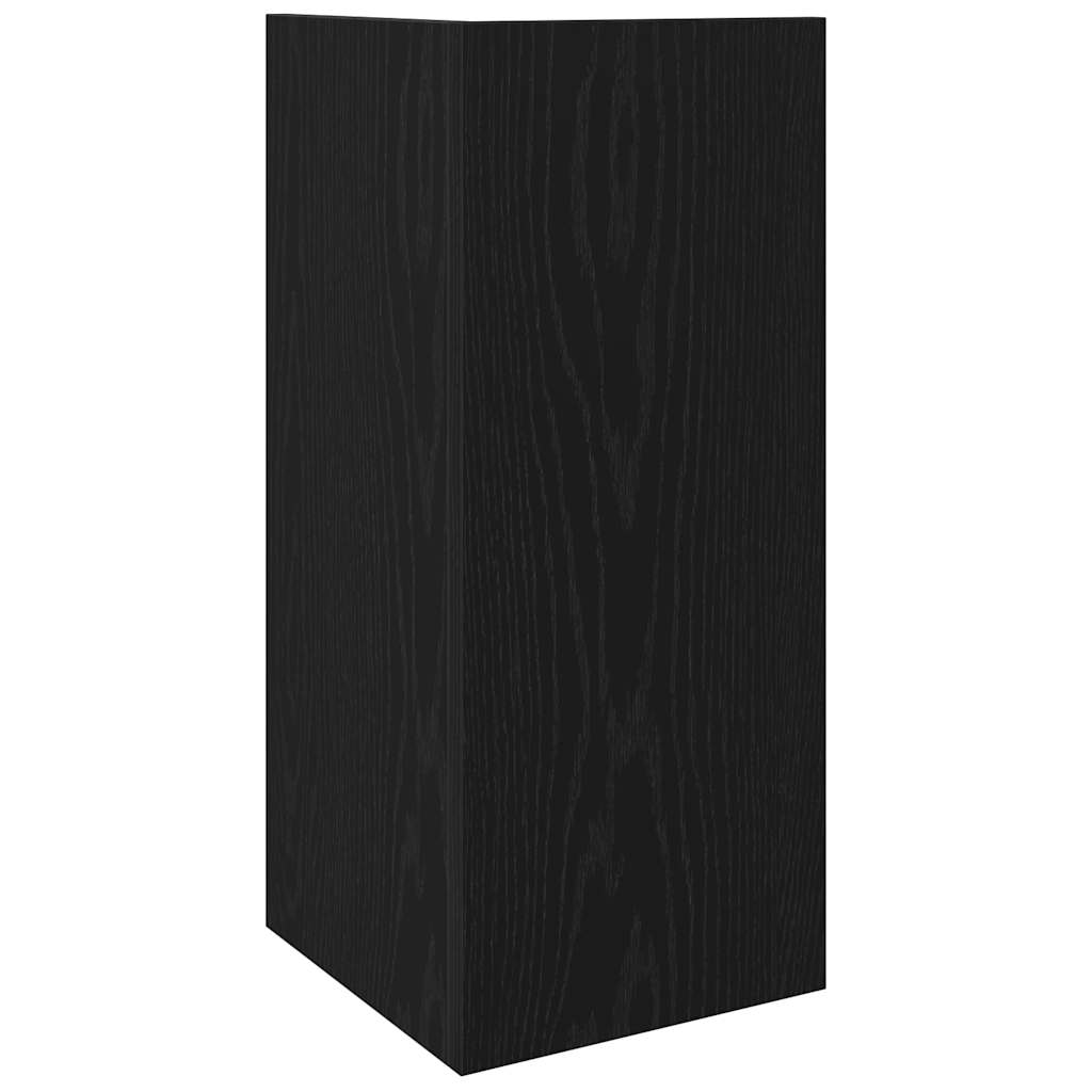 Tavolini Laterali 2pz con Ripiano Nero 25,5x27x60 cm