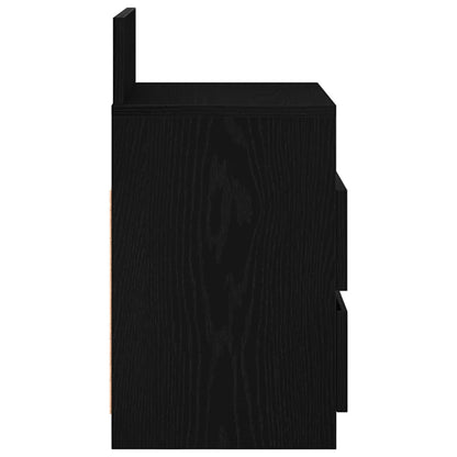 Comodino con 2 Cassetti Nero 40x33x60 cm - homemem39