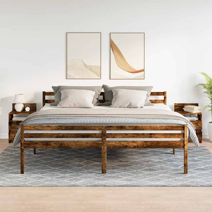 Comodini 2 pz con 2 Cassetti Rovere Fumo 40x33x60 cm - homemem39