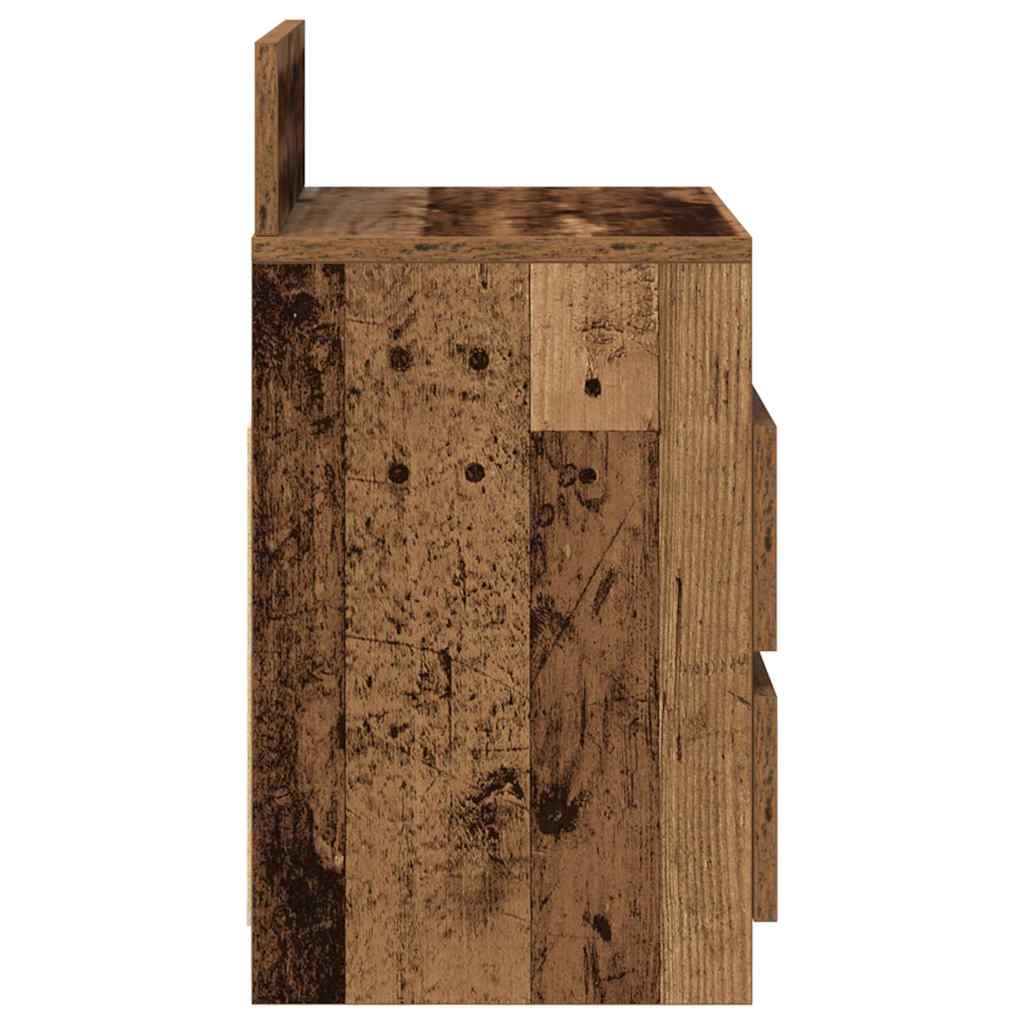 Comodino con 2 Cassetti Legno Antico 40x33x60 cm - homemem39