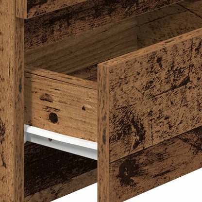 Comodino con 2 Cassetti Legno Antico 40x33x60 cm - homemem39
