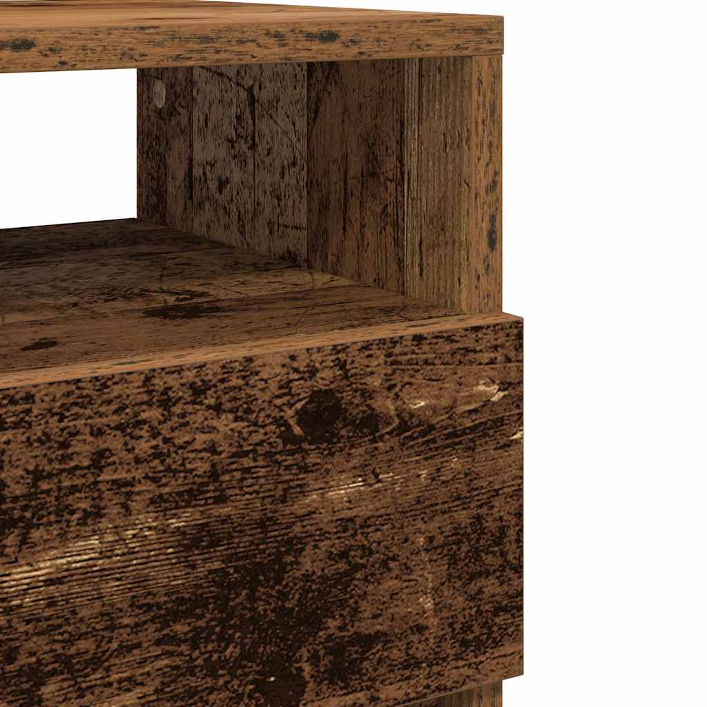 Comodino con 2 Cassetti Legno Antico 40x33x60 cm - homemem39