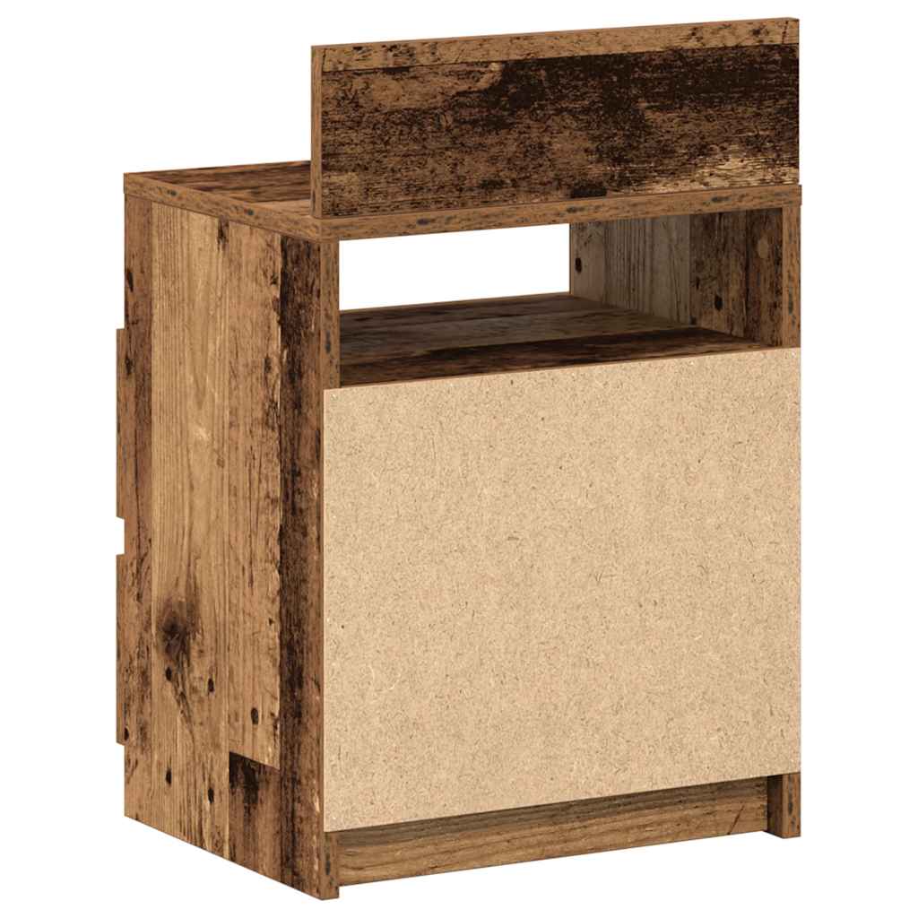 Comodini 2 pz con 2 Cassetti Legno Antico 40x33x60 cm - homemem39