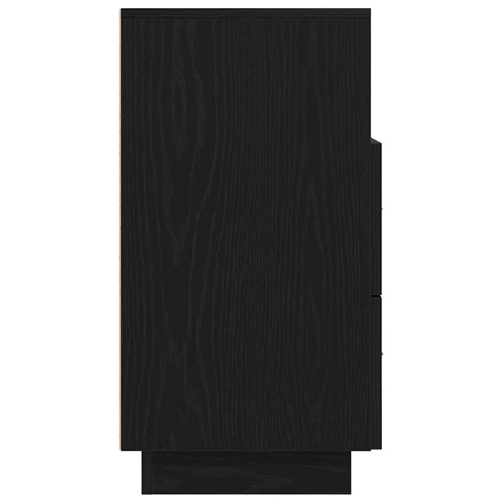 Comodini 2 pz con 2 Cassetti Neri 36x36x68 cm - homemem39