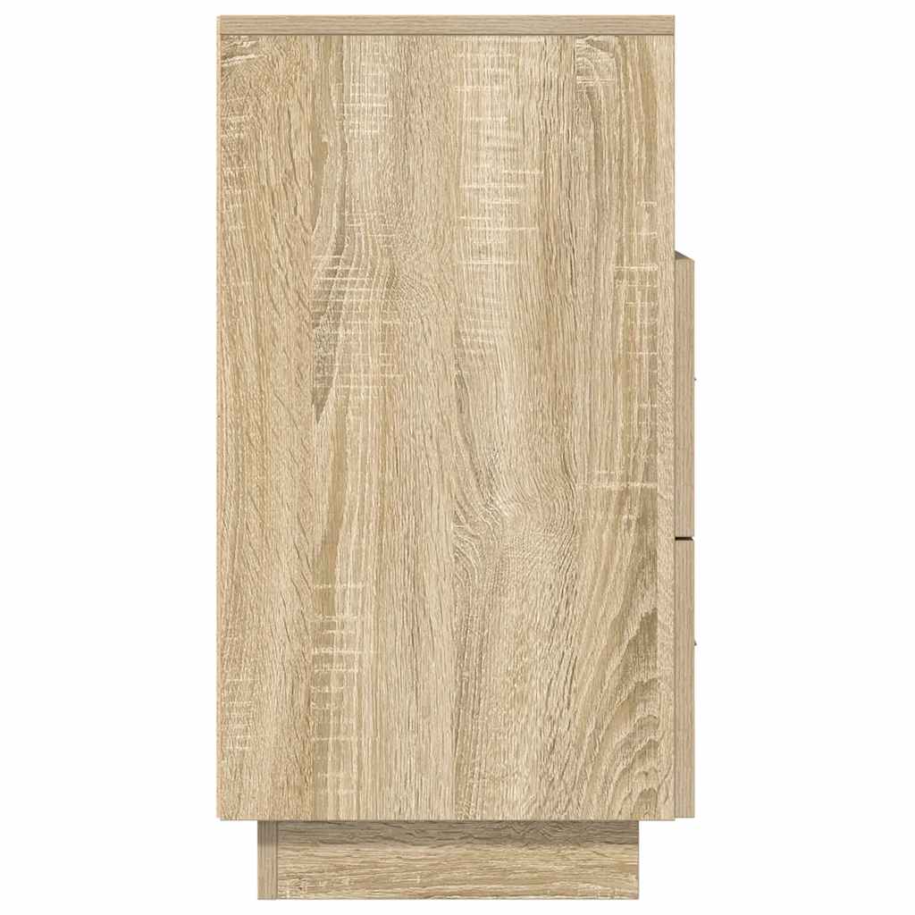 Comodini 2 pz con 2 Cassetti Rovere Sonoma 36x36x68 cm