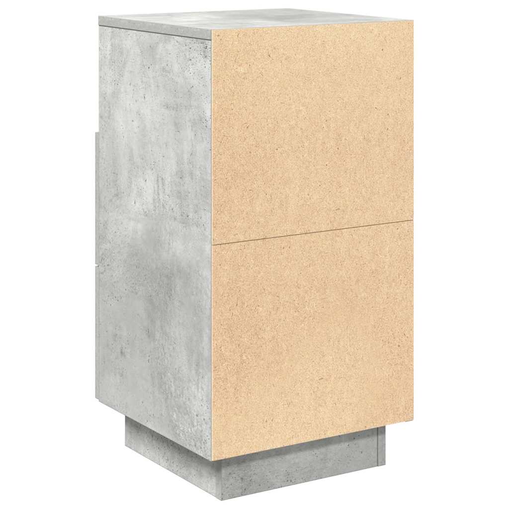 Comodini 2 pz con 2 Cassetti Grigio Cemento 36x36x68 cm - homemem39
